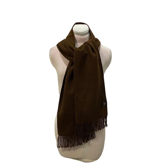 ALPACA CONNECTION Chocolate Brown Scarf 68" x 9" Alpaca Blend Soft Warm Cozy - Picture 1 of 6